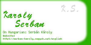 karoly serban business card